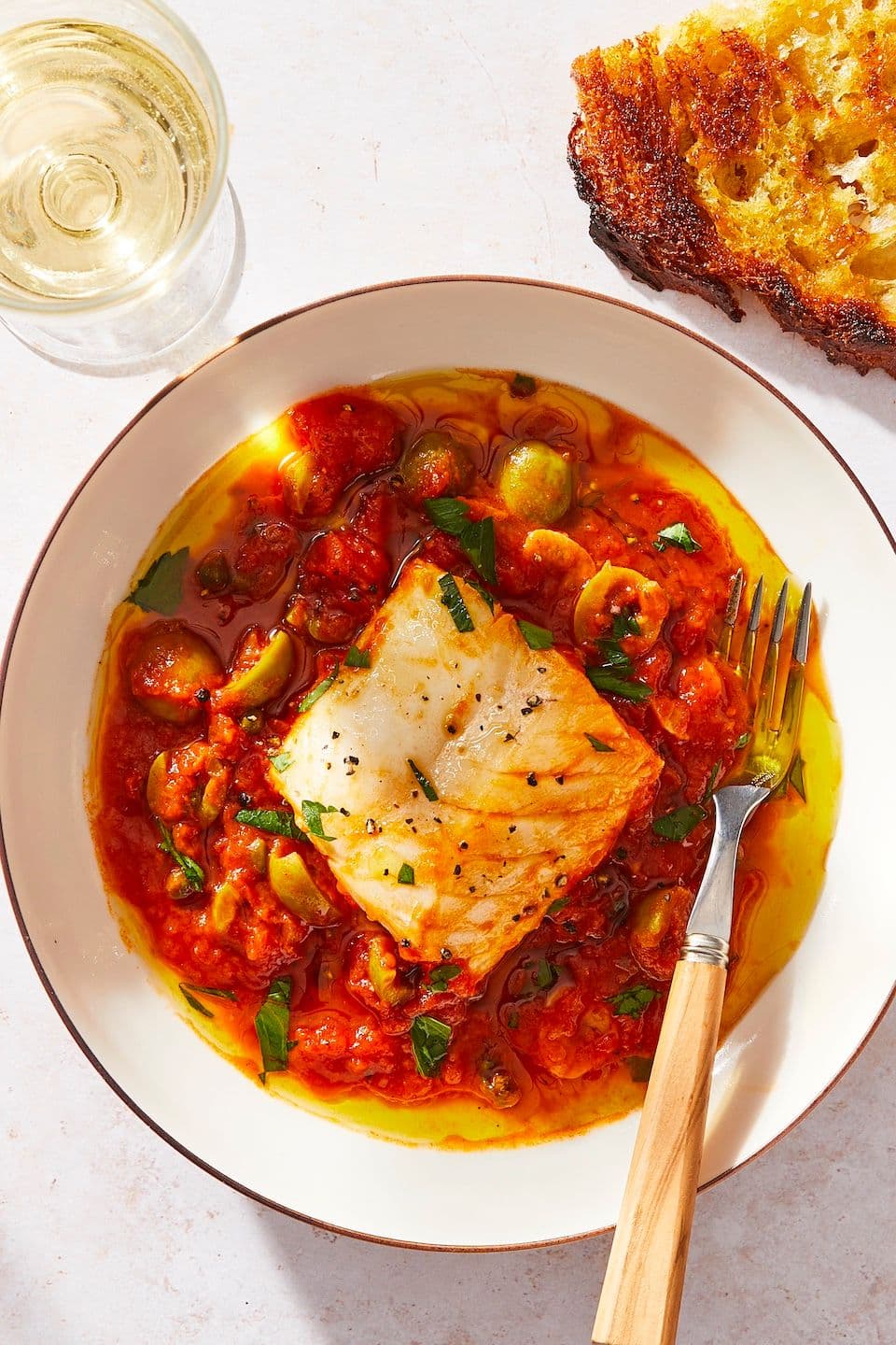 Quick and Easy Tomato Poached Cod