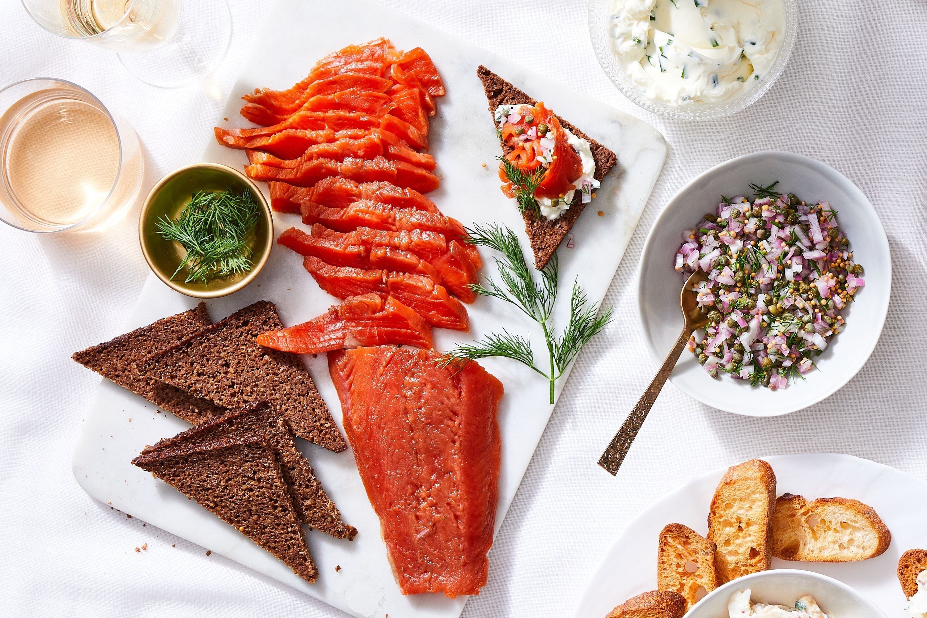 Gravlax with Shallot-Caper Relish