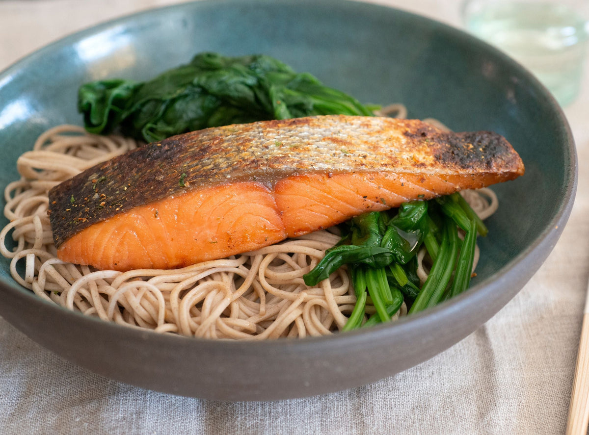 Misozuke Salmon Noodle Bowl