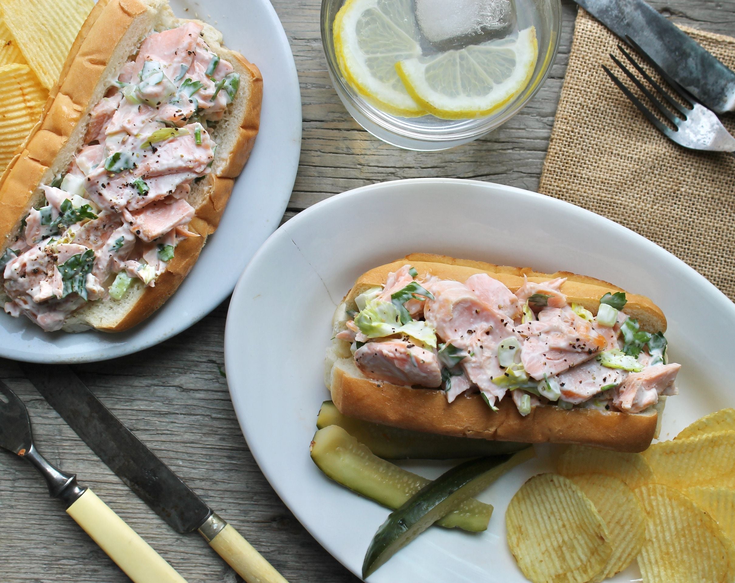 New England-Style Salmon Rolls