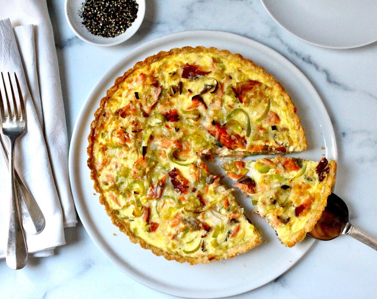 Smoked Salmon and Leek Quiche