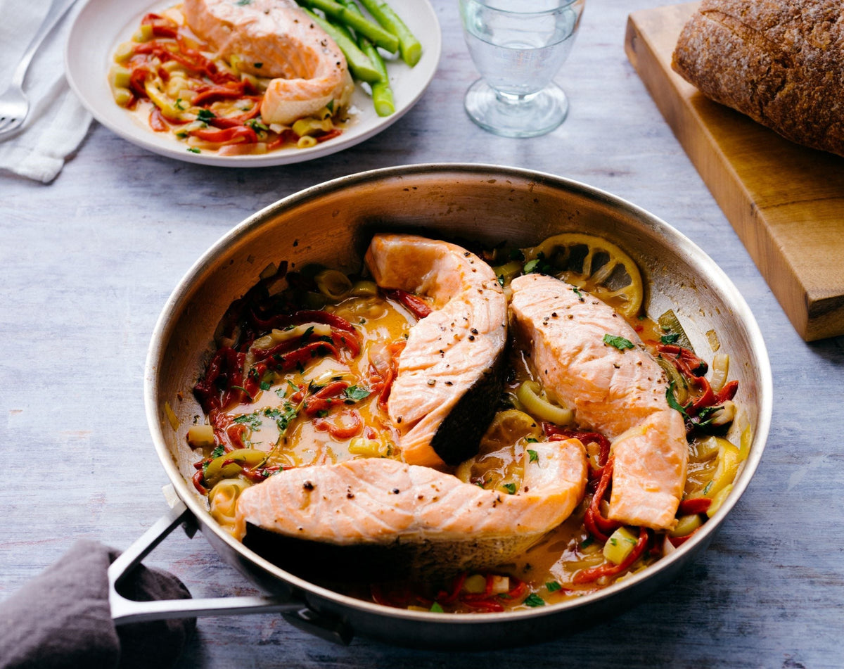 How to Make Wine-Poached Salmon