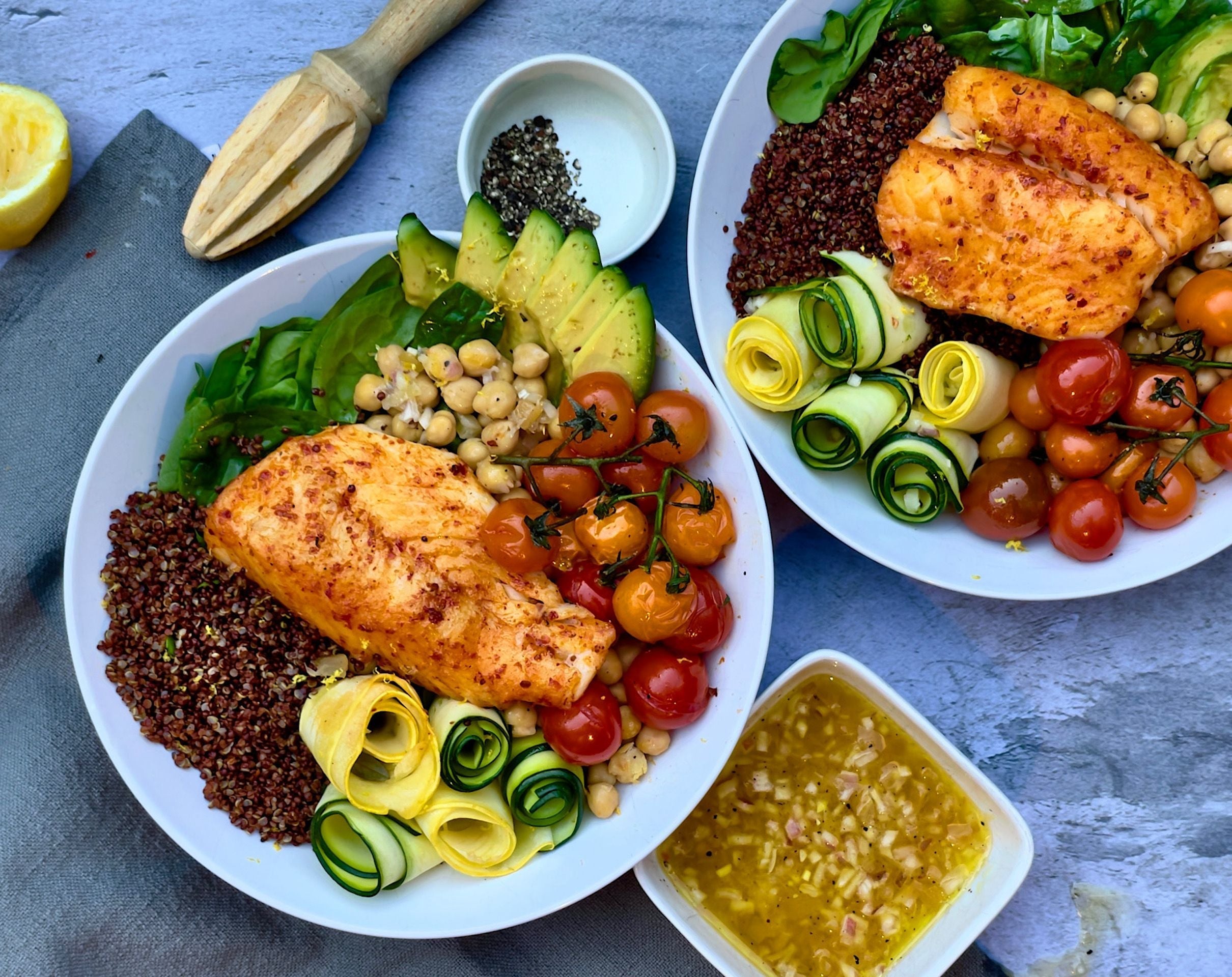 Middle Eastern White Fish Grain Bowl