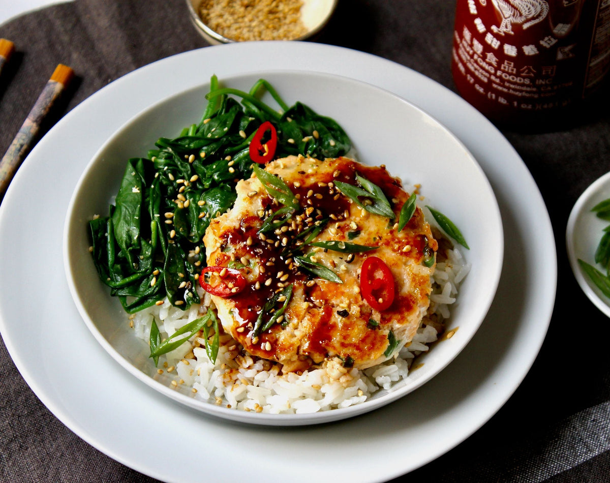 Ginger-Scallion Salmon Burger