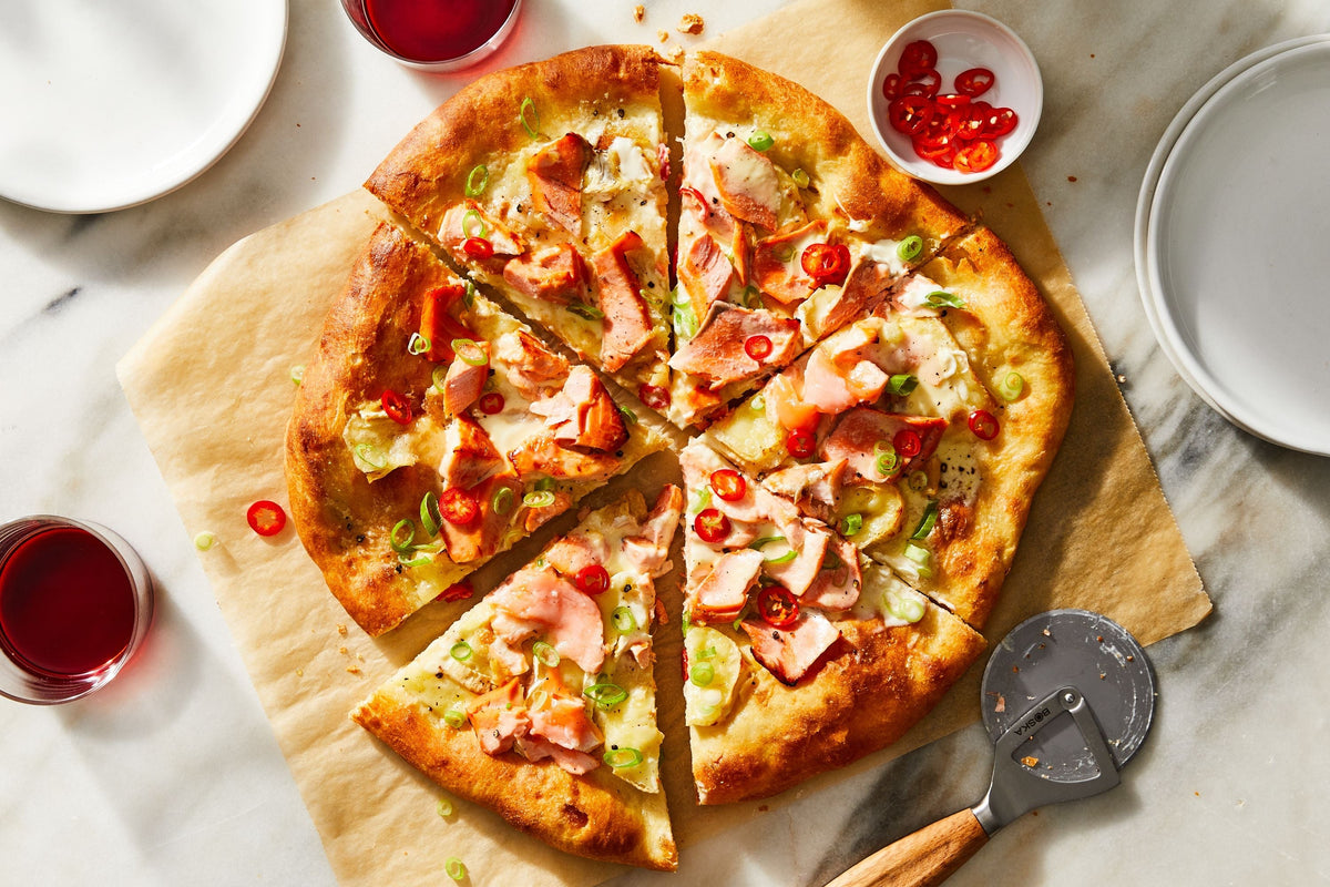 Salmon and Brie Pizza