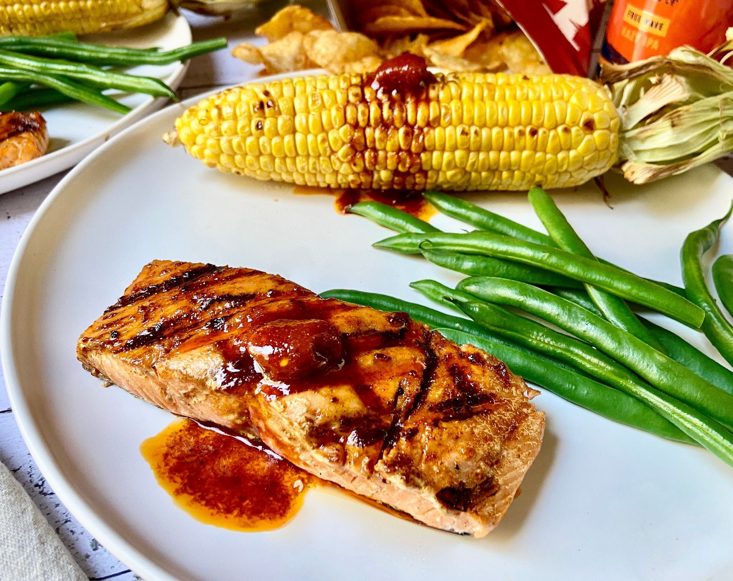 Grilled Salmon with BBQ Butter