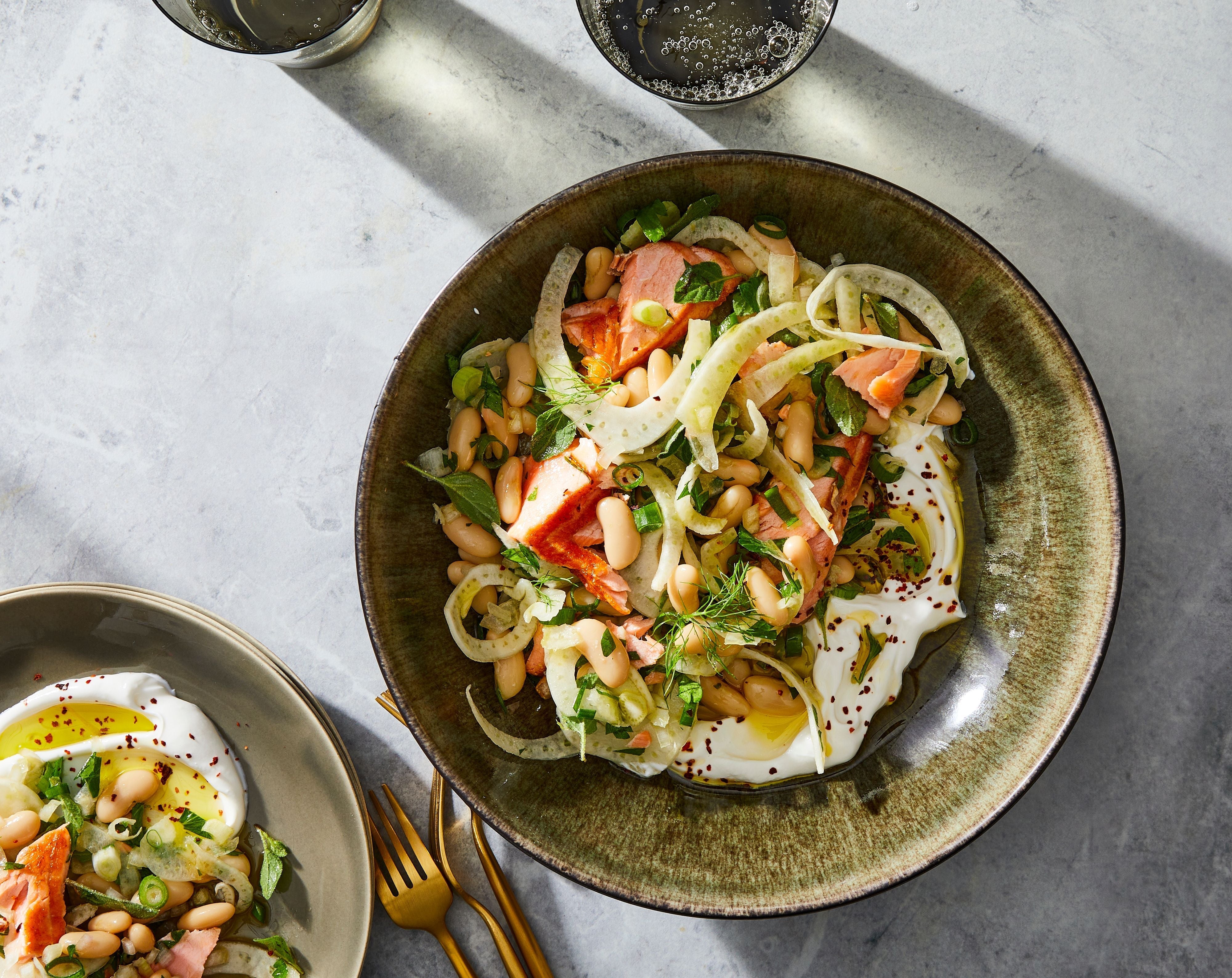 Salmon, White Bean, and Fennel Salad
