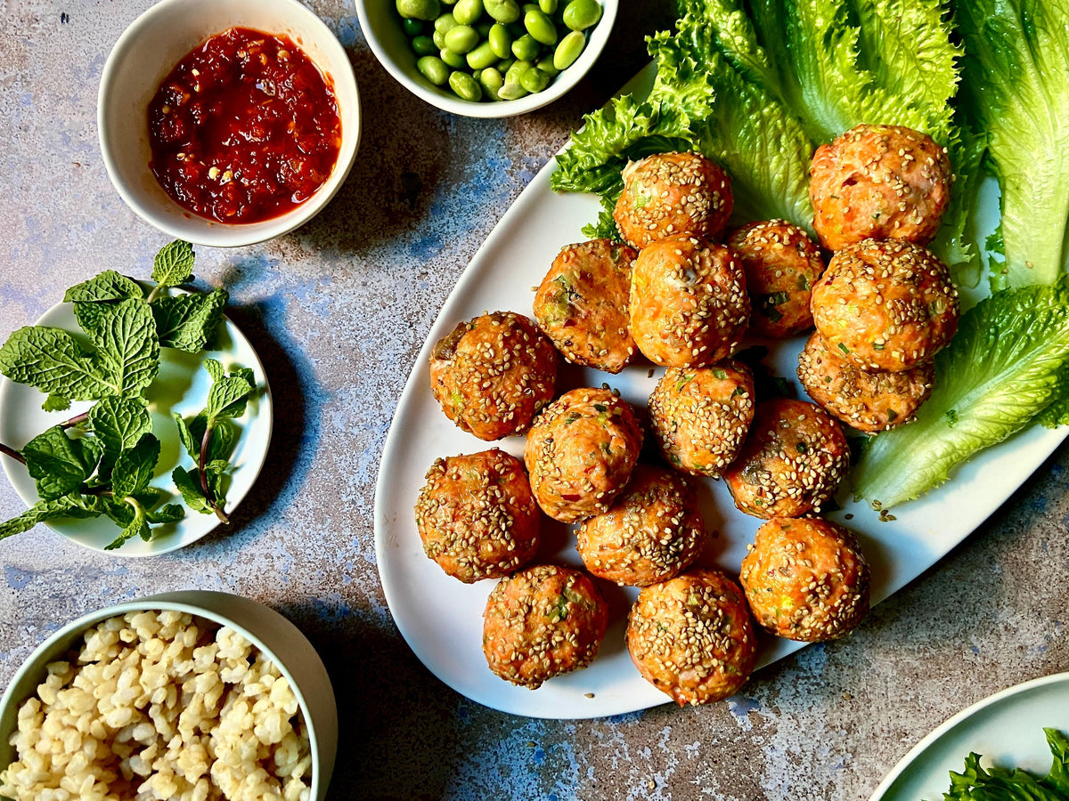 Ginger-Sesame Salmon Meatballs