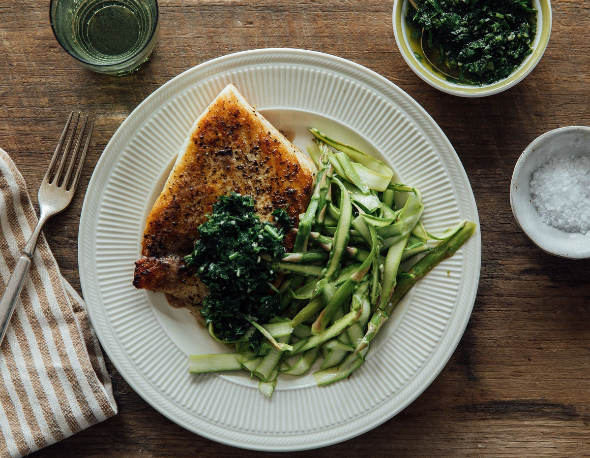 Sautéed Brown Butter Halibut and Citrus Herb Gremolata