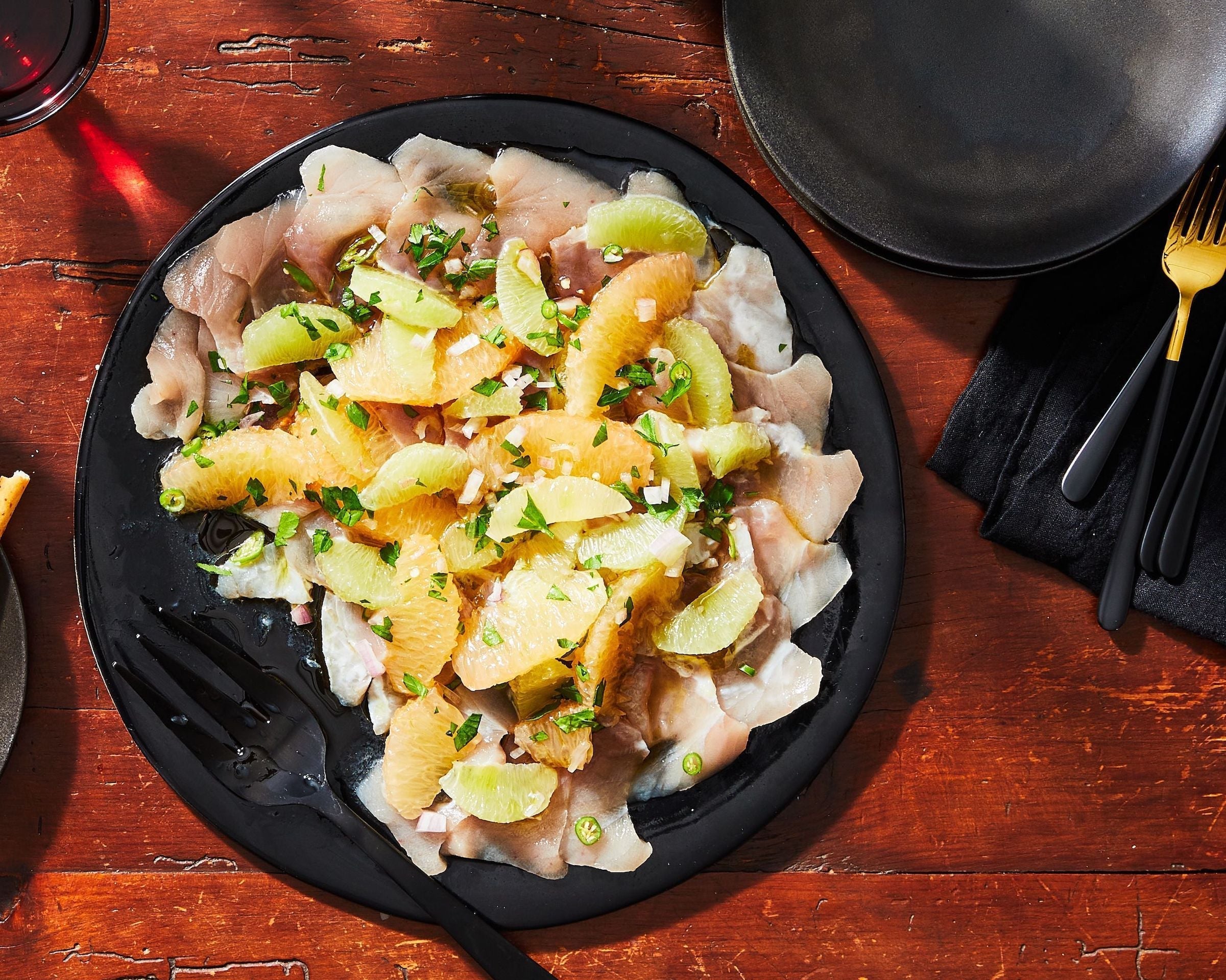 Tuna Carpaccio with Tangy Citrus Dressing