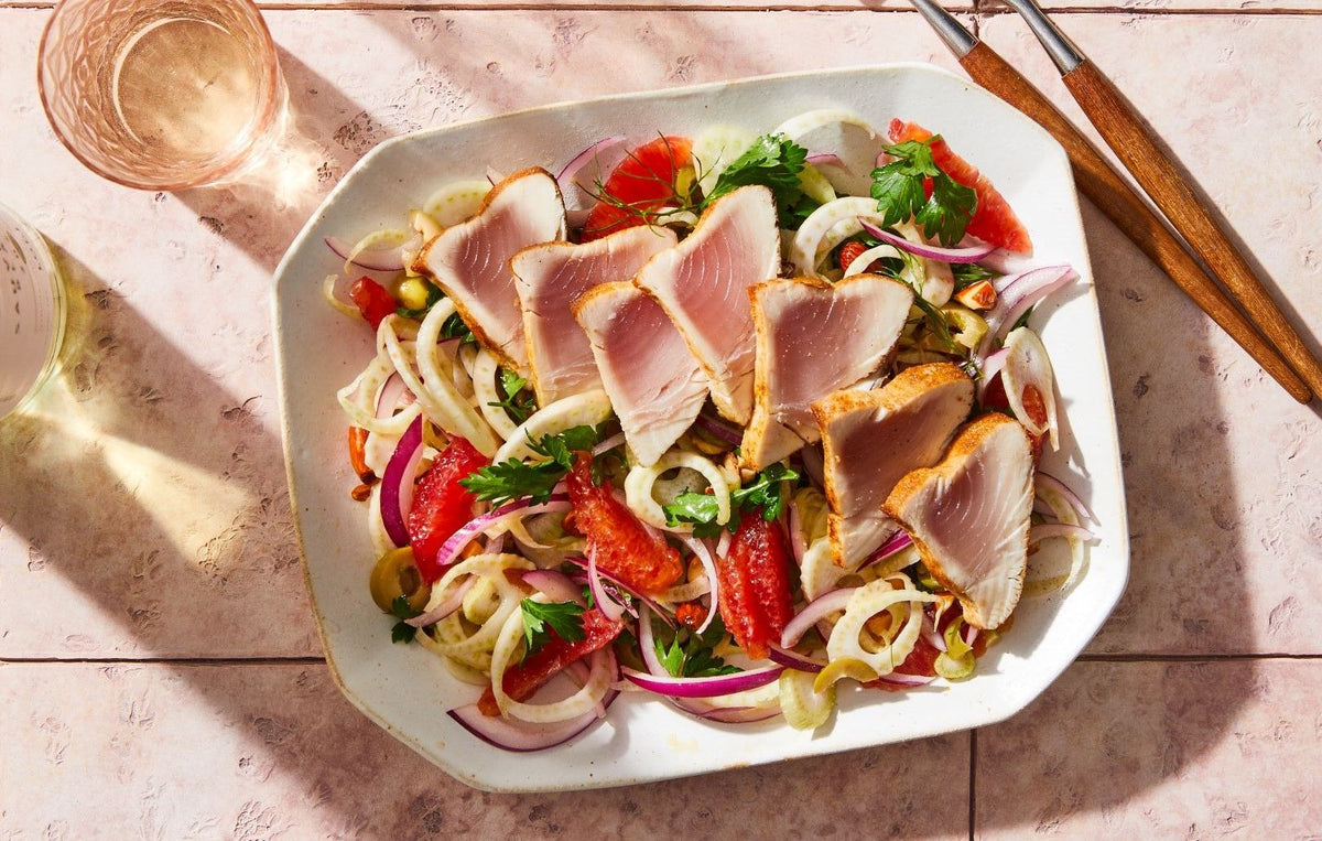 How to Make Seared Tuna with Orange Fennel Salad