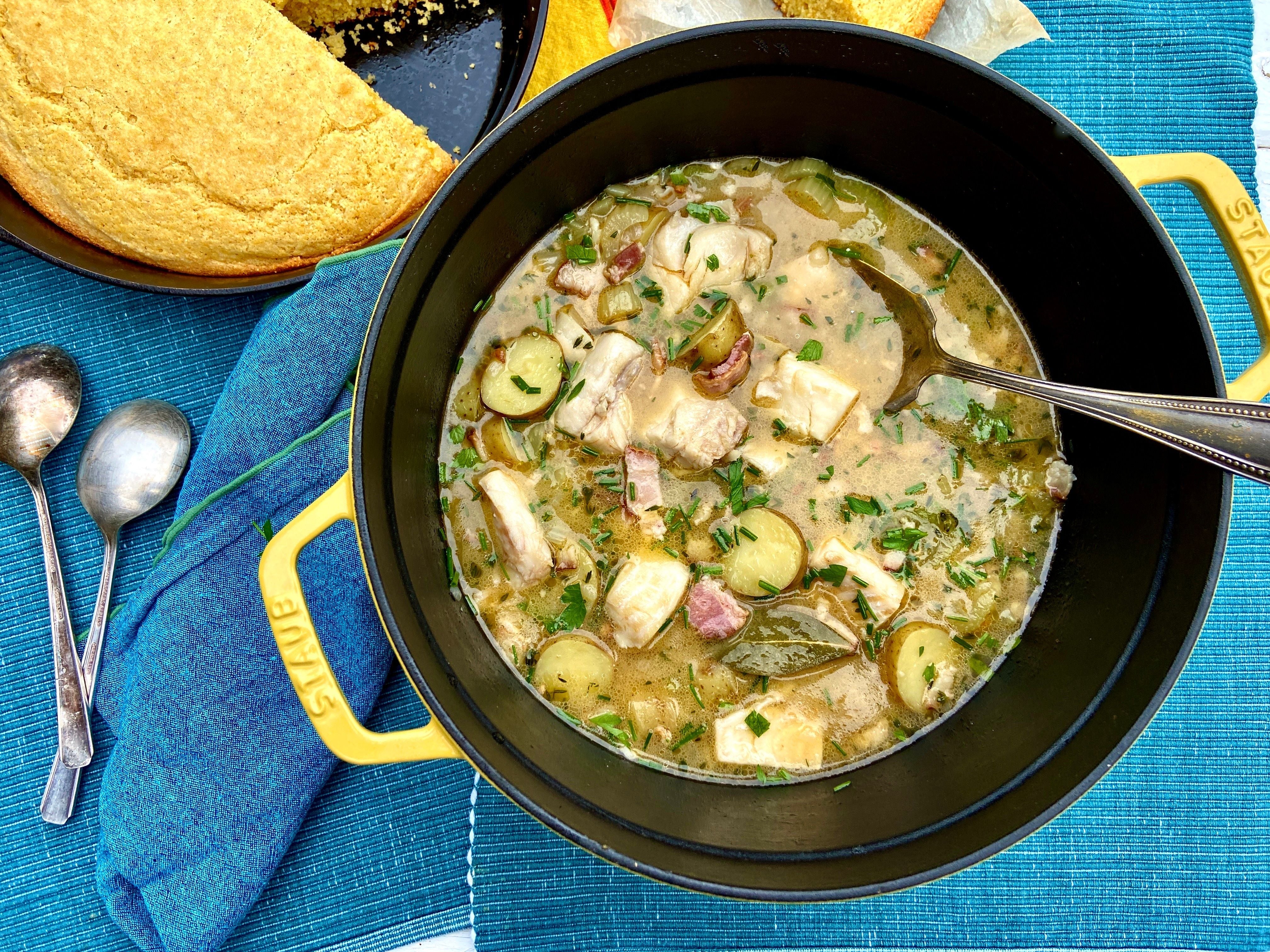 Rhode Island-Style Fish Chowder