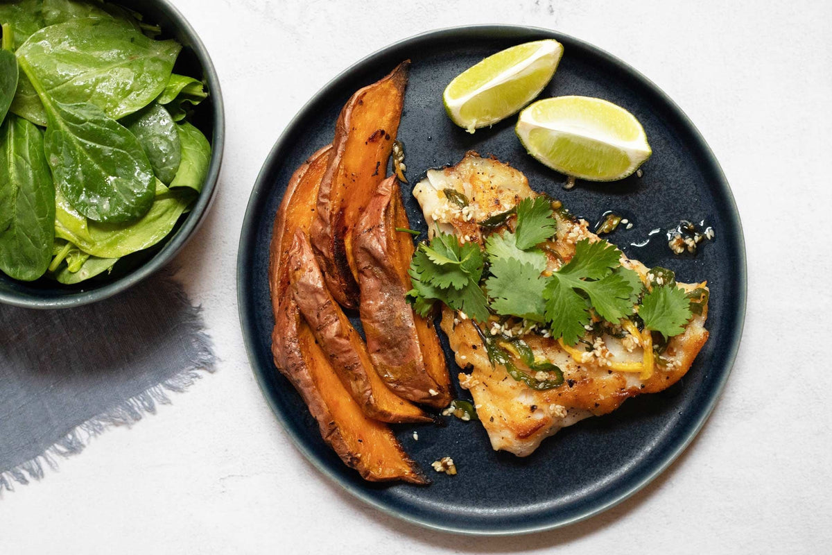 Seared Rockfish with Sizzling Ginger Sauce