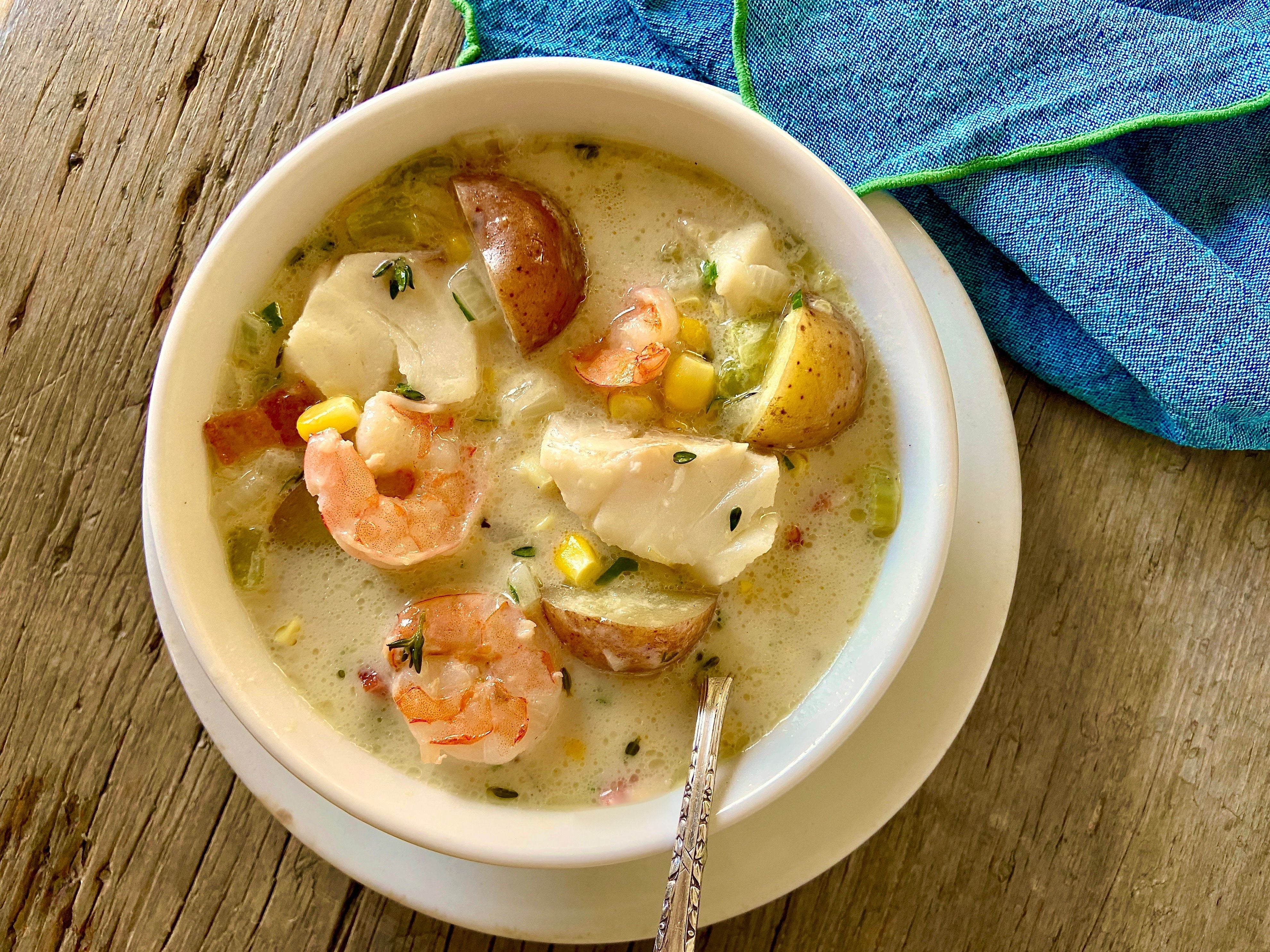 Creamy Seafood Corn Chowder