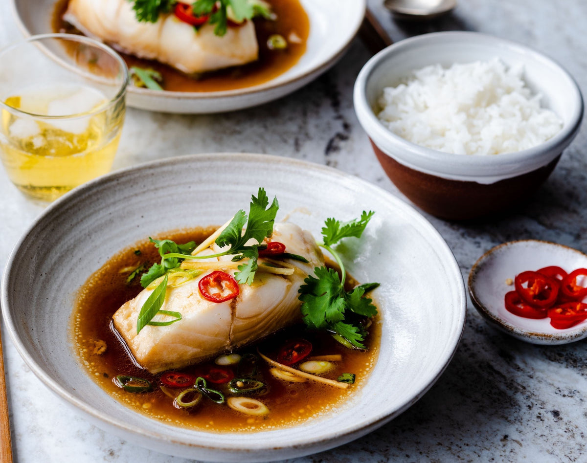 Cantonese-style Sablefish with Ginger, Soy, & Scallions