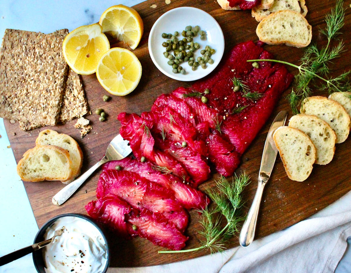 Beet-Cured Gravlax