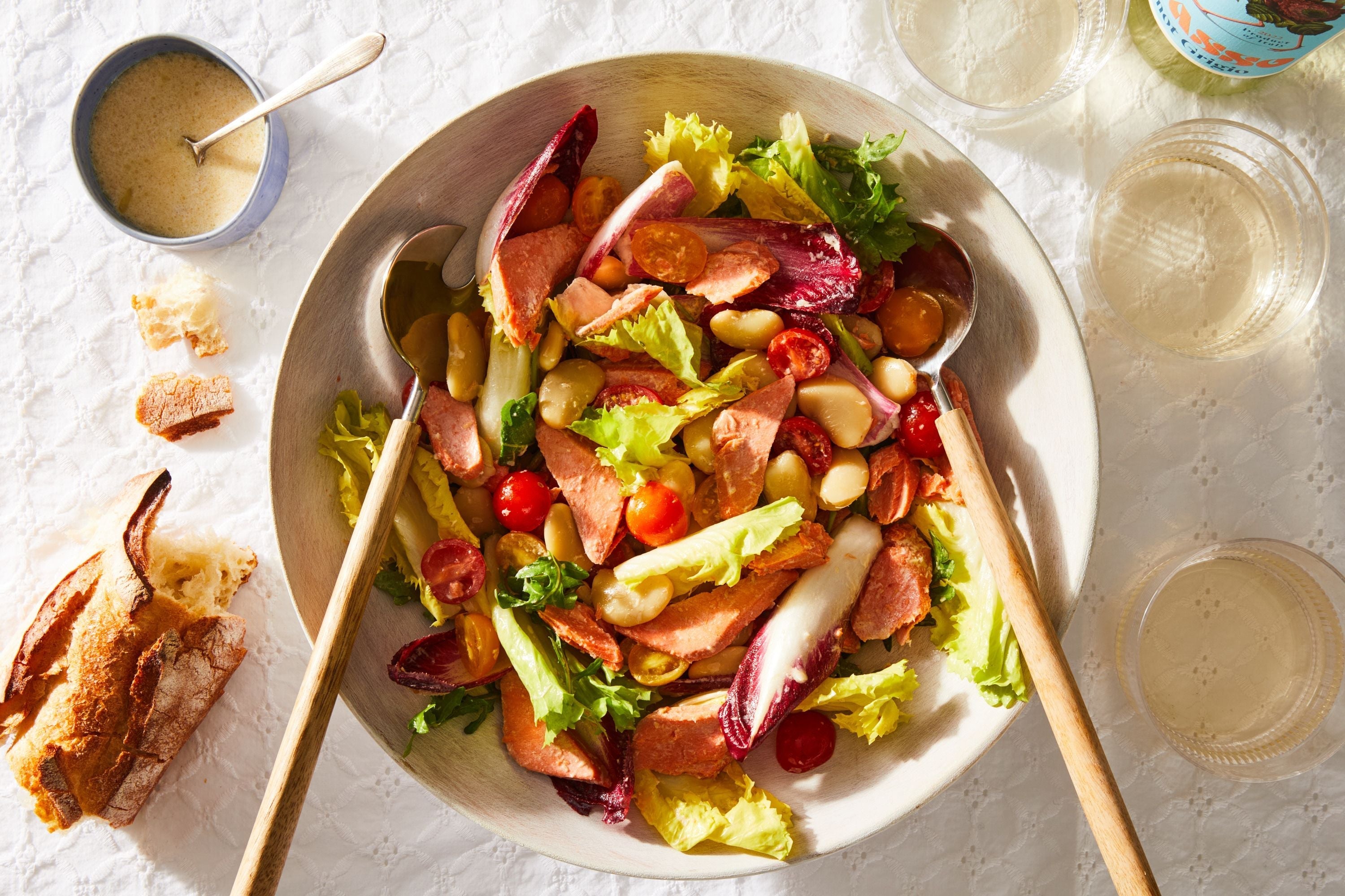 Wine Poached Salmon Salad