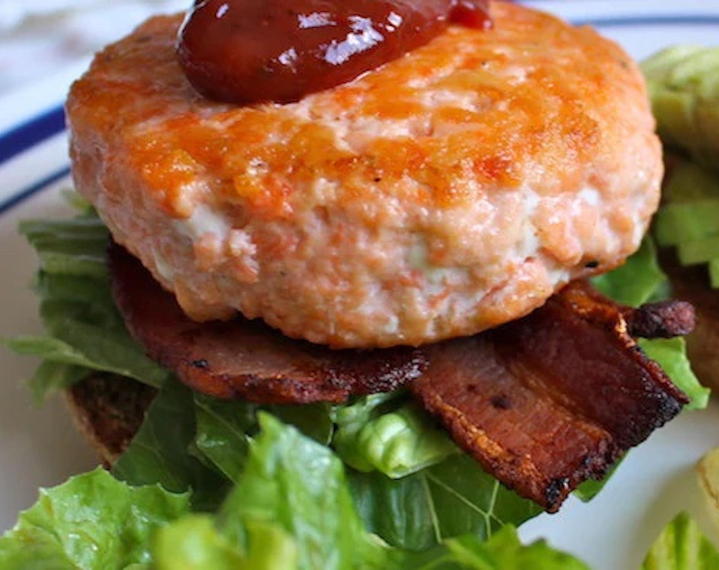 Salmon Burger BLTA