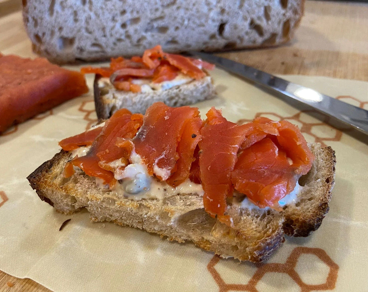 Wild at Home - Simple Gravlax with Mustard Crema