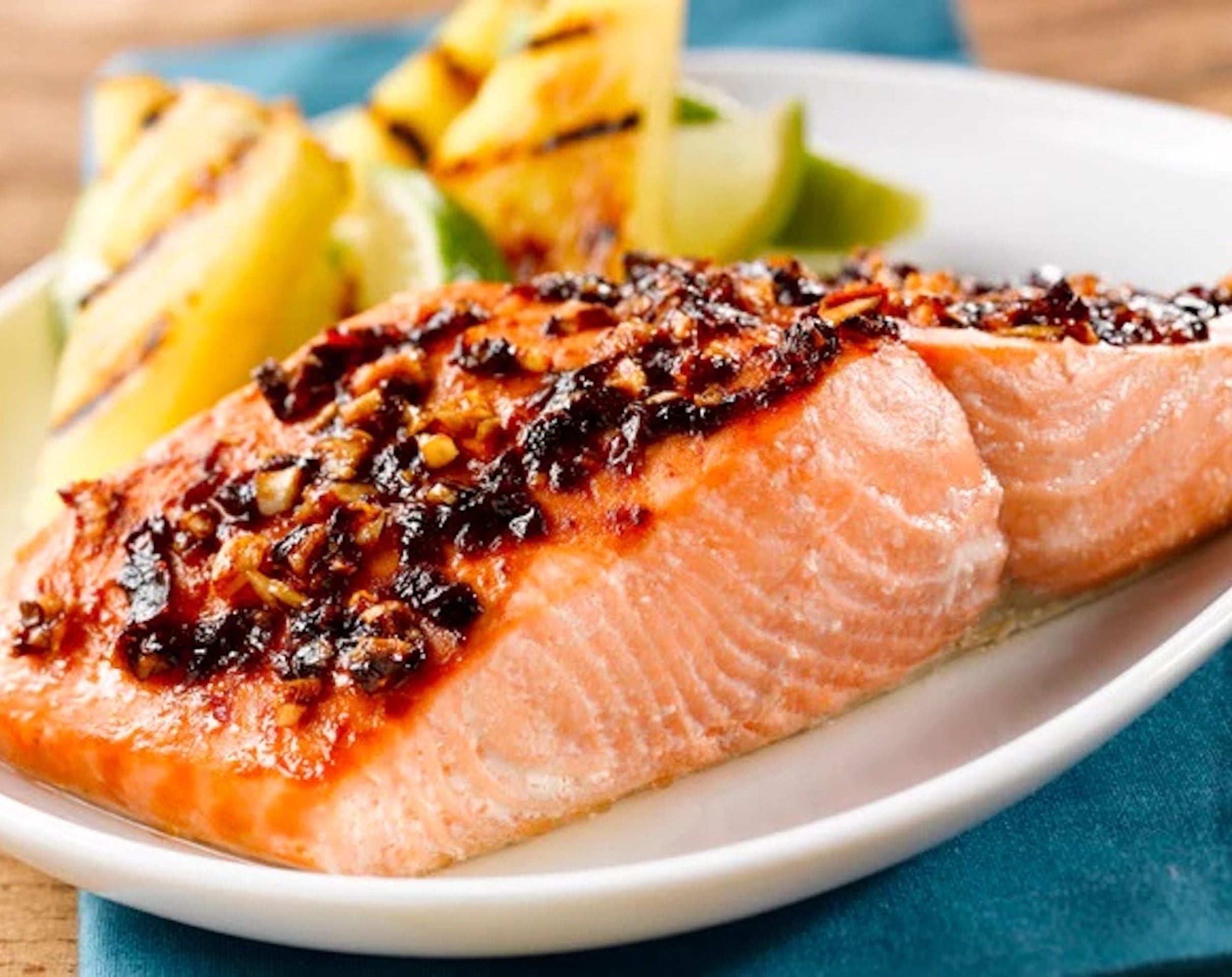 Hot Honey Broiled Salmon