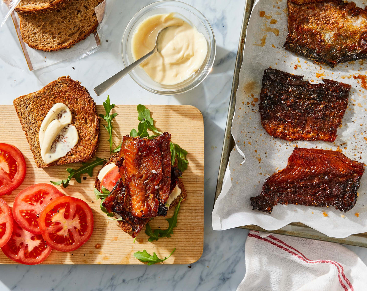 Crispy Salmon Skin BLT