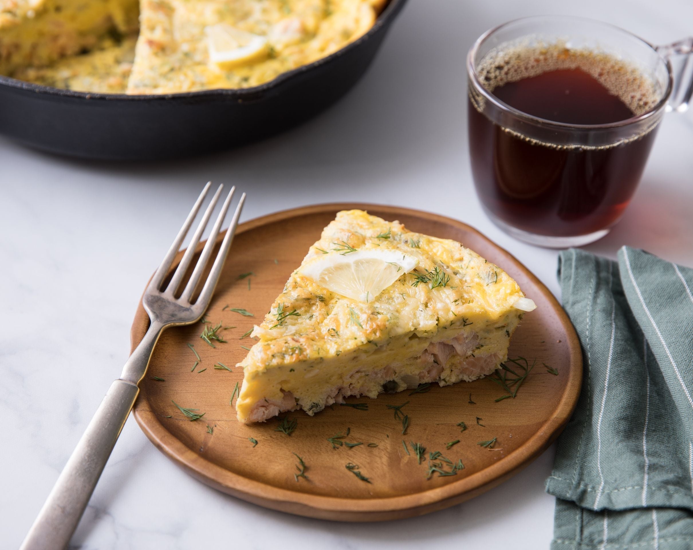 Sheri’s Breakfast Salmon & Caper Frittata