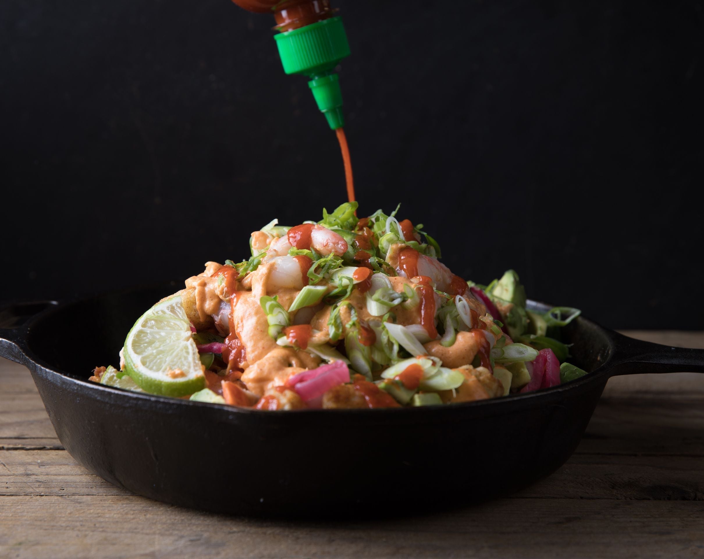 Fully Loaded Smoked Salmon & Spot Shrimp 'Tachos'