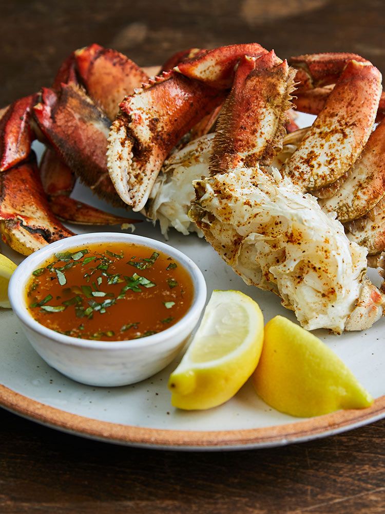 Steamed Dungeness Crab with Herbed Butter