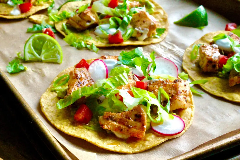 Taco-Spiced Fish Tostadas