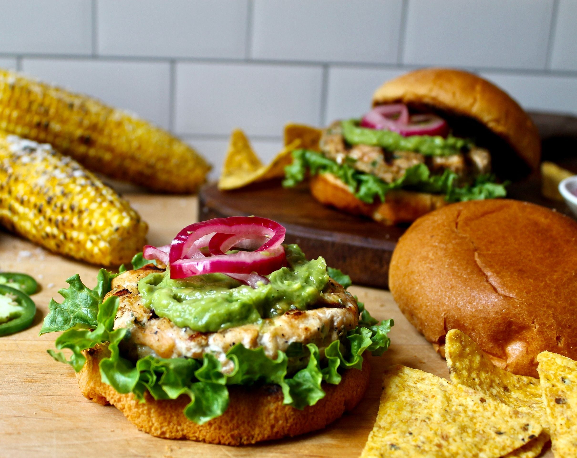 Tex-Mex Chipotle Salmon Burgers