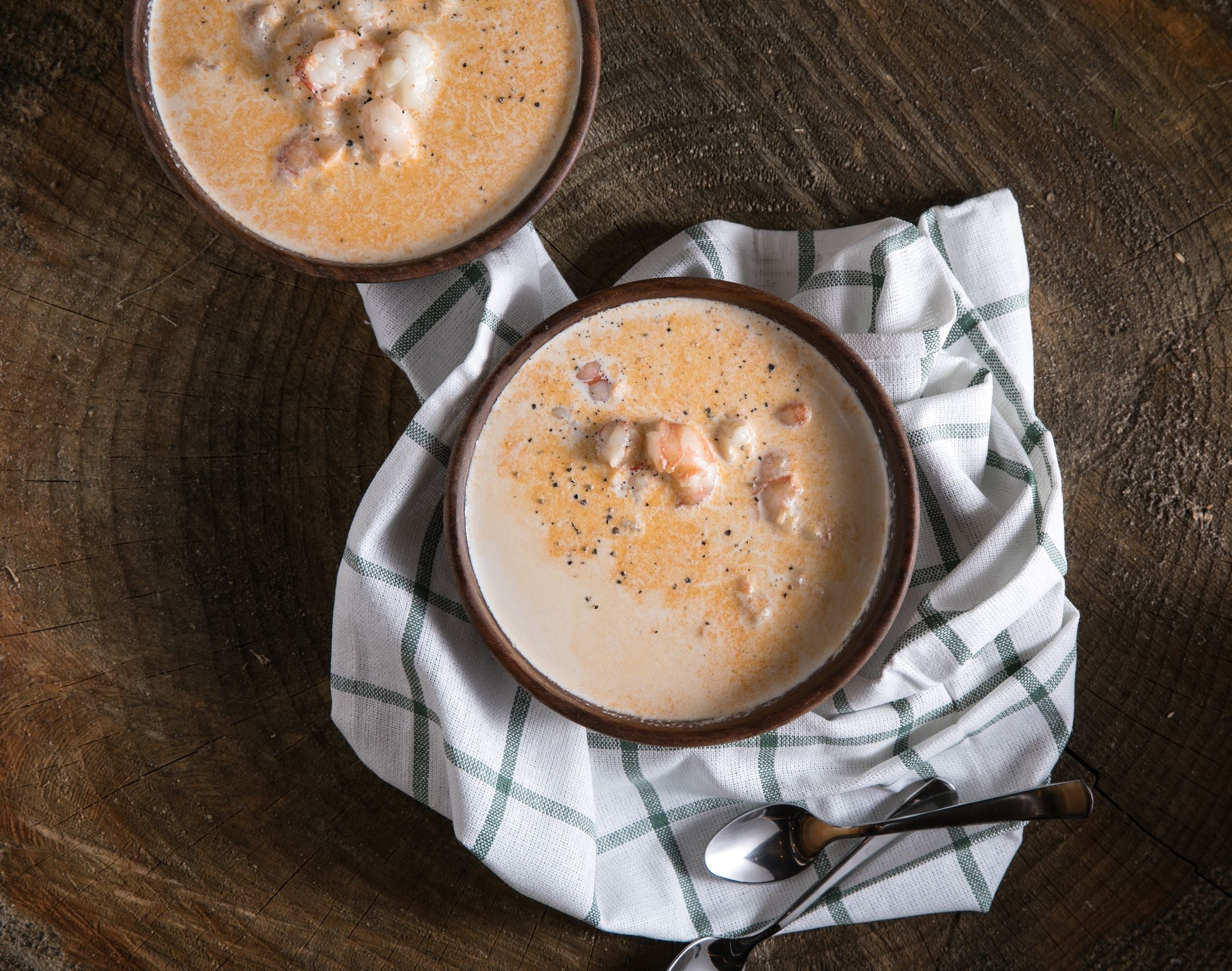 Uncle Dave’s Spot Shrimp Bisque