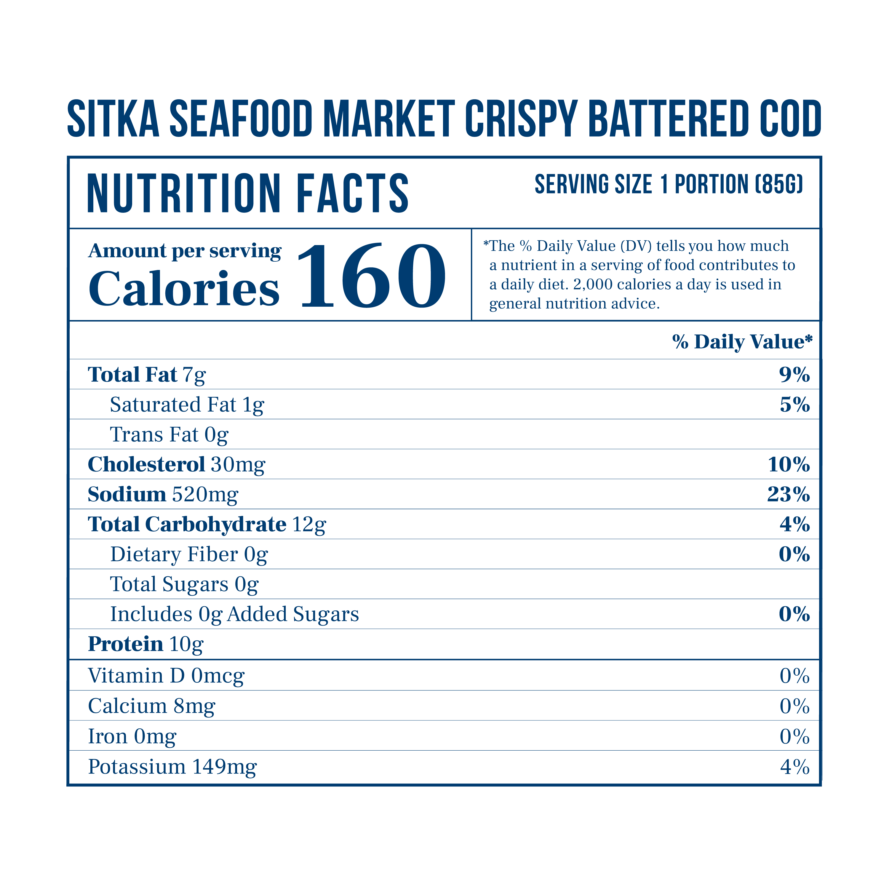Crispy Battered Pacific Cod (1 lb)