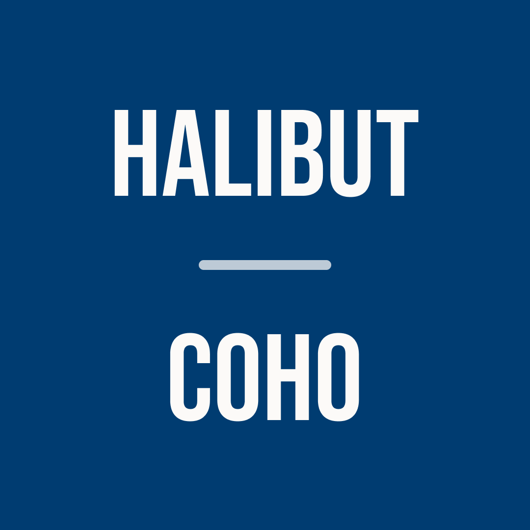 Halibut and Coho salmon | Premium No Shellfish Subscription | Dec 2026
