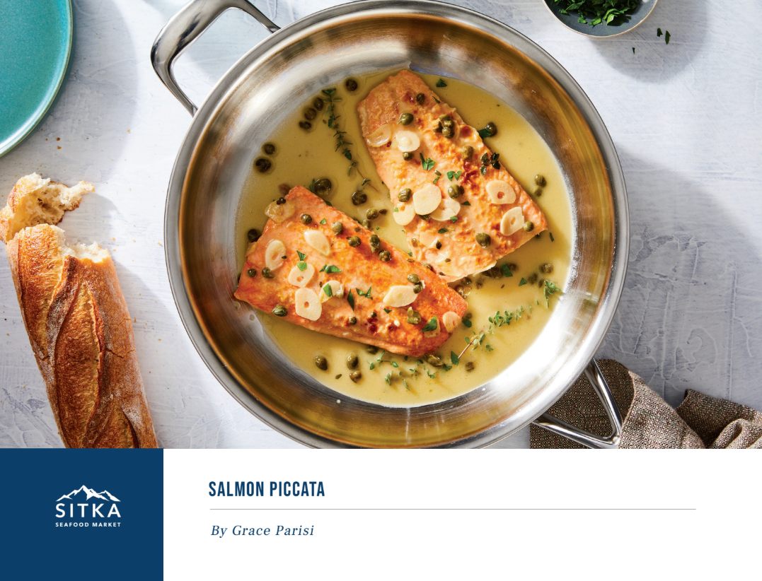 Salmon Piccata Recipe Card EA