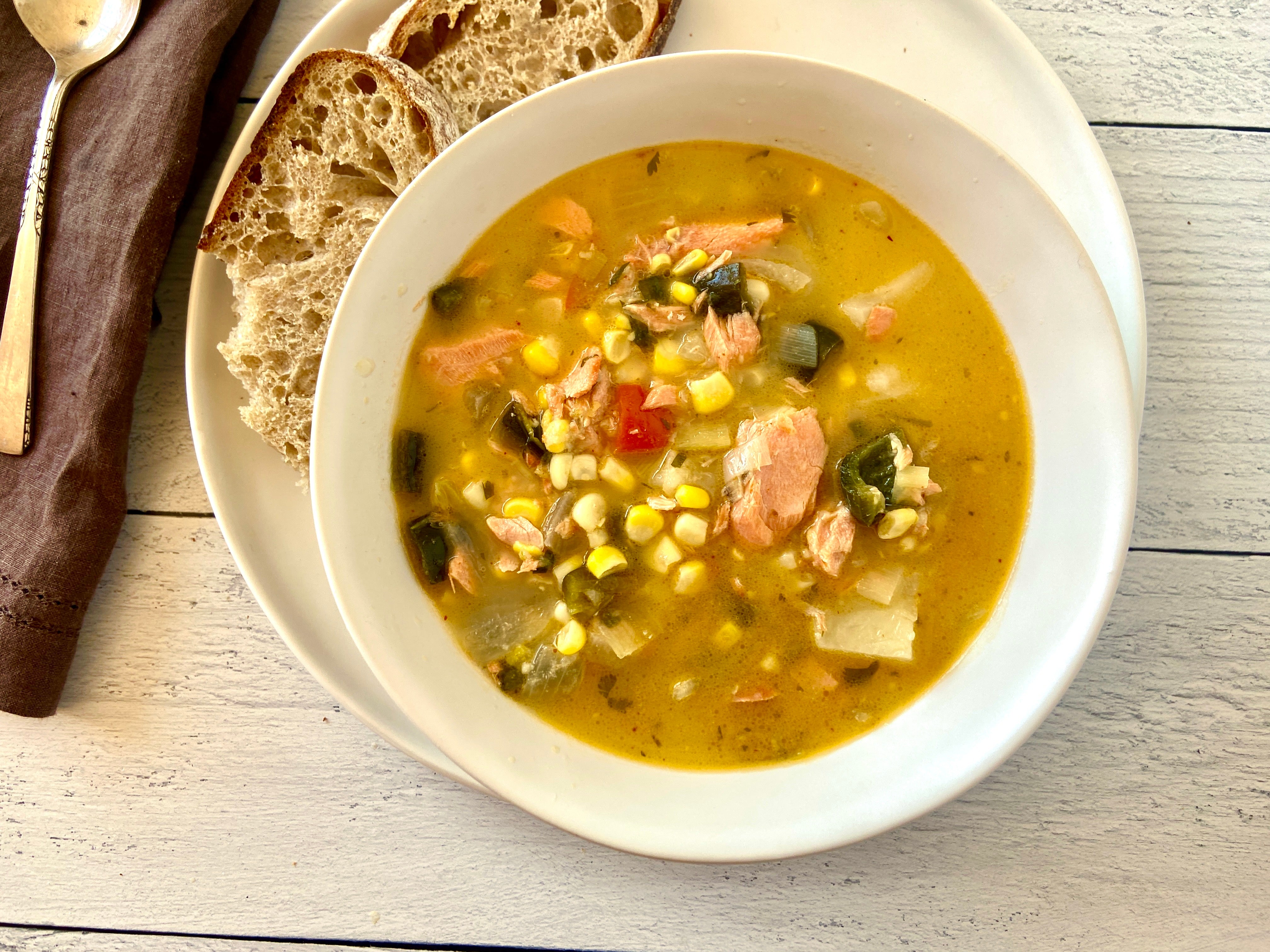 Salmon and Corn Chowder