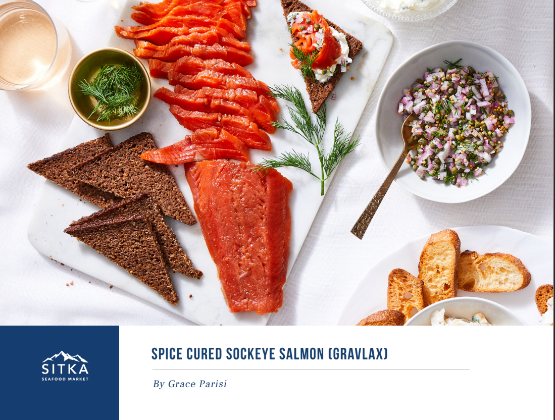 Spice House Salmon Gravlax Recipe Card EA