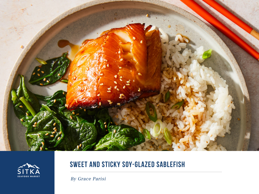 Sweet and Sticky Soy Glazed Sablefish Recipe Card EA