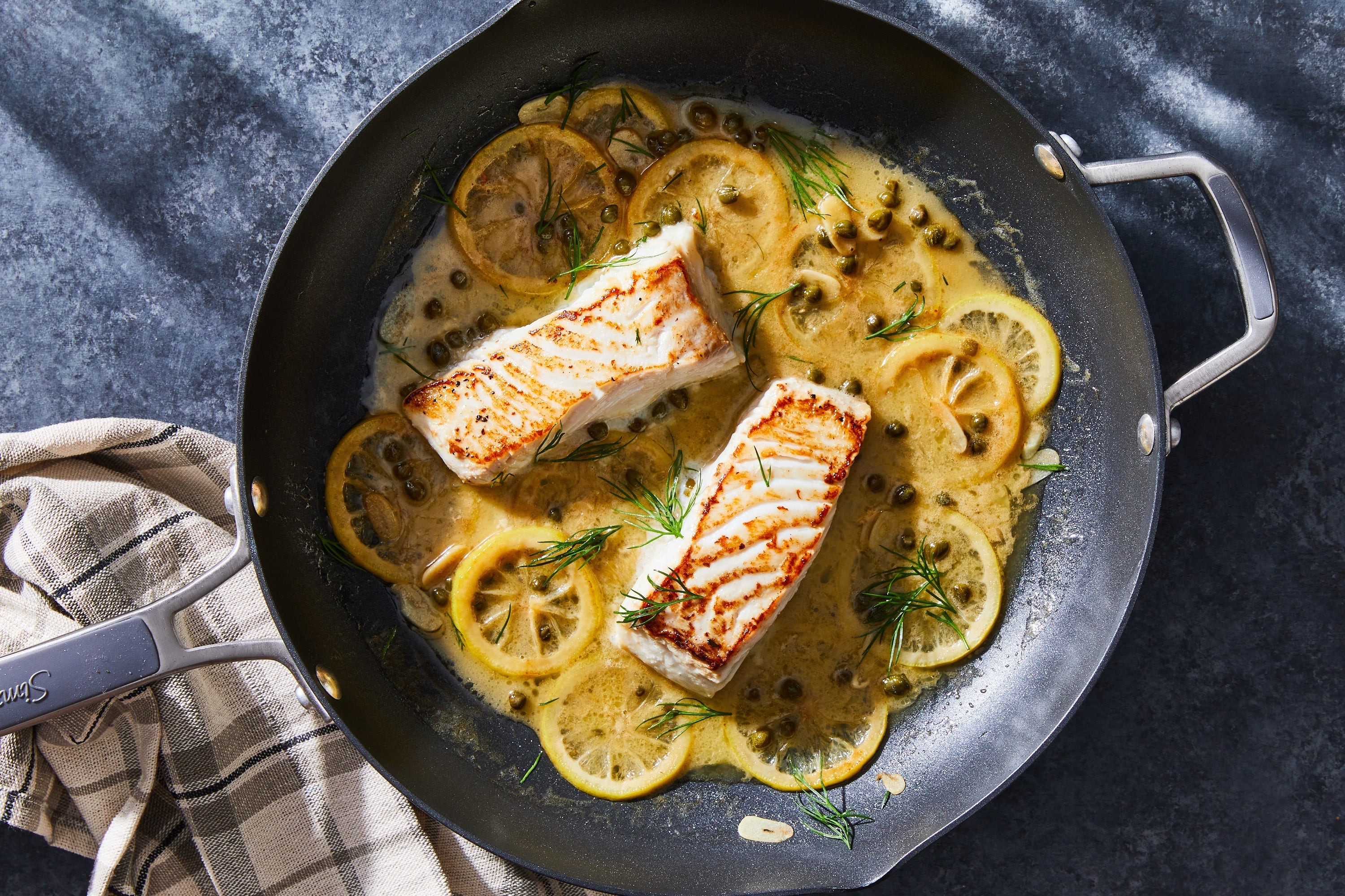 pan seared halibut  – Alaska, Wild-Caught