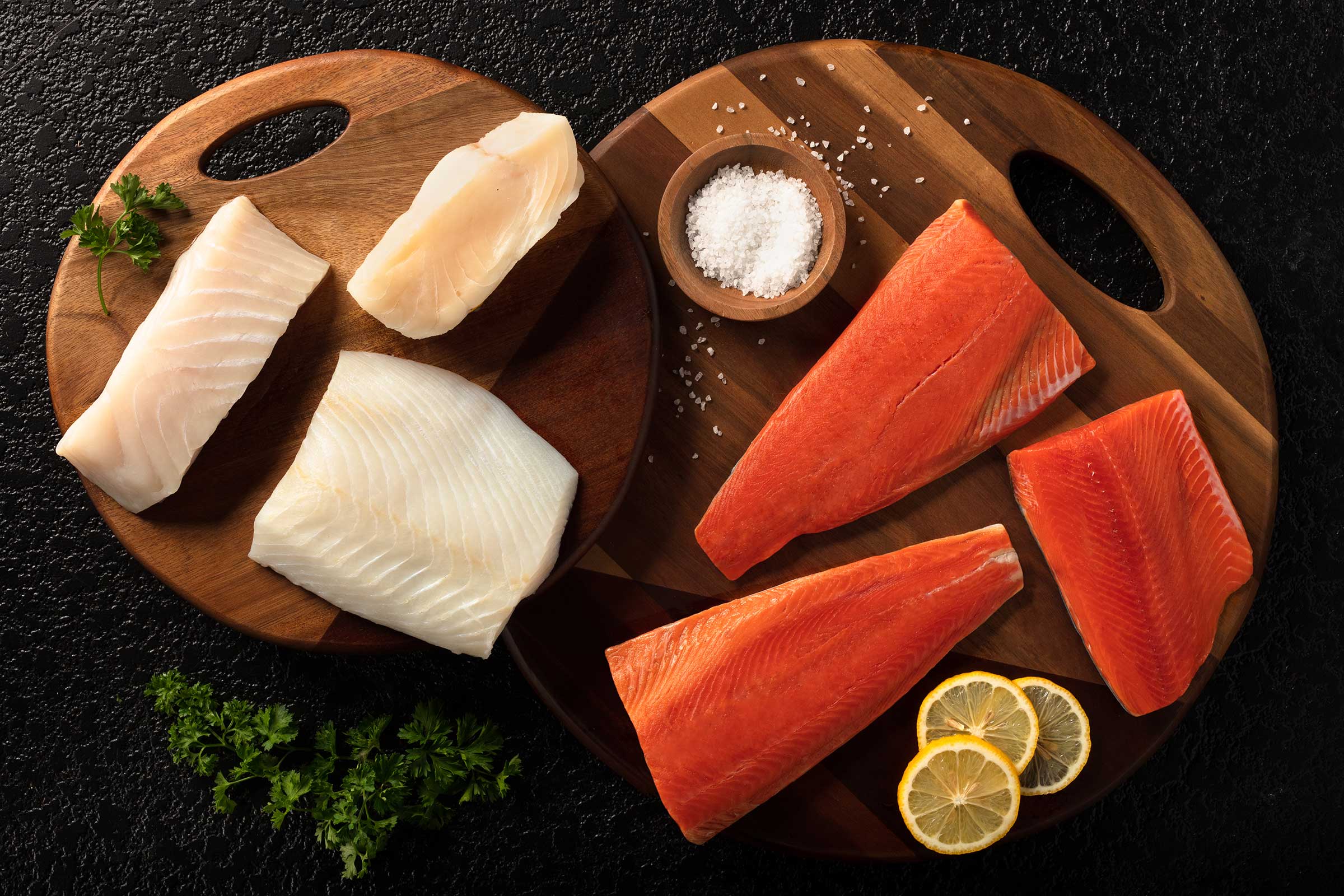 Premium Seafood Subscription Box delivery of halibut and sockeye portions